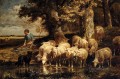羊飼いと群れ 動物作家シャルル・エミール・ジャック
